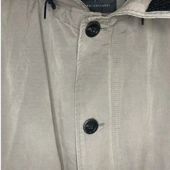 NWOT ARMANI EXCHANGE GRAY HOODED COAT - LARGE - Picture 6 of 7